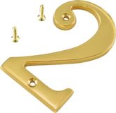 Amig Huisnummer 2 Gepolijst Messing 10 cm