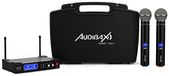 Audibax Sidney 500 A - draadloos UHF-microfoonsysteem - professionele draadloze dubbele handmicrofoon, analoge modulatie, inclusief transportkoffer, bereik 50 m