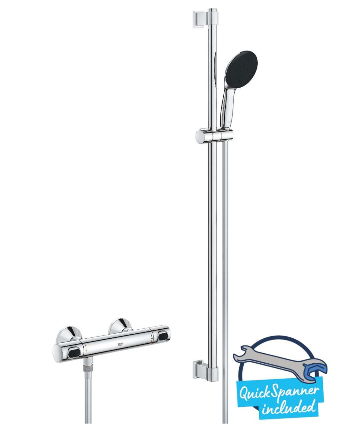Grohe Precision Flow - Doucheset met thermostaat - Chroom 34805001