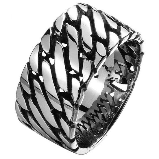 LGT JWLS Lookinggoodtoday Mannen ring Staal Silver Chain-18mm