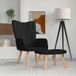Fauteuil de relaxation Maison Exclusive avec repose-pieds, noir, rembourré