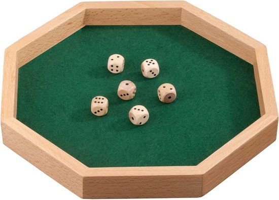 Philos Dobbelsteenbak Hout Octagon - Pitjesbak