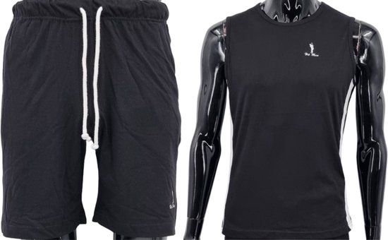 Hitman Heren Korte Broek Set - Zwart - XL - 100% Katoen - 2-Delig