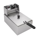 HASPOL Horeca Friteuse 6 L 2500 W Elektrische Tafelmodel Friteuse van Roestvrij Staal