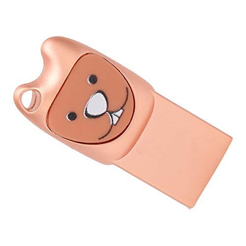 needlid Snelle flashdrive, lichtgewicht draagbare USB 2.0-flashdrive 4-10 Mb/S Max schrijven(Buck tooth rose gold, 64G)