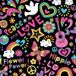 Bellatio Decorations Hippie Sixties feest thema bierviltjes/onderzetters - 75x stuks - tafel versiering - Flower Power feestartikelen