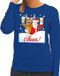 Bellatio Decorations Shoppartners Bv Foute kersttrui cheers met dronken kerstman blauw voor dames XS