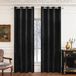 Ystyle Lot de 2 rideaux occultants en velours noir, 117 x 137 cm