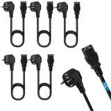 5 Icecat 5 stuks netsnoeren 3 m CEE 7/7 Schuko naar IEC 320 C13