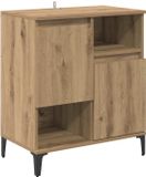 vidaXL Dressoir Artisan Bewerkt Hout Eiken 60 x 35 x 70 cm