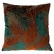 Paoletti Palm Grove Polyester Gevuld kussen, Teal/roest, 50 x 50cm