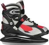 Nijdam Pro-Line IJshockeyschaatsen - Semi-Softboot - Zwart/Grijs/Rood - Maat 43