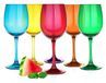 Ensemble de 6 verres à vin - 300 ml - Verre coloré
