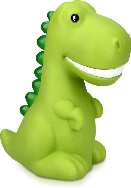 Navaris LED nachtlampje dino - Bedlampje voor kinderen - Dino nachtlamp voor de kinderkamer - Met micro-USB kabel - Verschillende lichtkleuren - Groen