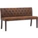 Banc marron similicuir daim 148,5 cm