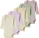 NAME IT - NBNBODY 5P LS SOLID RIB NOOS - Baby Bodies - Unisex - Winsome Orchid - Effen - Lange mouw - Katoen - Set van 5