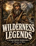 WILDERNESS LEGENDS: Outdoor Survival Coloring Book for Teens & Men