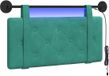 vidaXL - Hangend hoofdbord - Met LED-verlichting - Turquoise - Fluweel