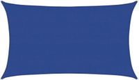 vidaXL Zonnezeil 160 g/m² rechthoekig 5x8 m HDPE blauw