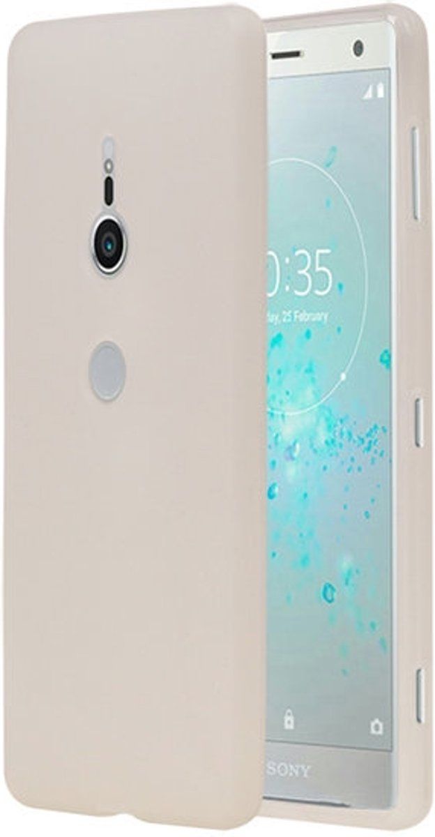 Best Cases Wit TPU back case cover Hoesje voor Sony Xperia XZ2