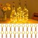 Guirlande lumineuse LED avec bouchons, 18 pièces, 2 mètres, 20 LED, lumière blanc chaud
