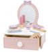 PolarB Table de maquillage en bois - Coiffeuse pour enfants avec miroir et accessoires