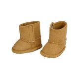 Heless 544 - Laarsjes voor poppen, in bruin en suède look, voor poppen en knuffels maat 38-45 cm