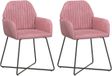 vidaXL Eetstoelen 2 stuks fluweel Roze 55 x 50 x 84 cm