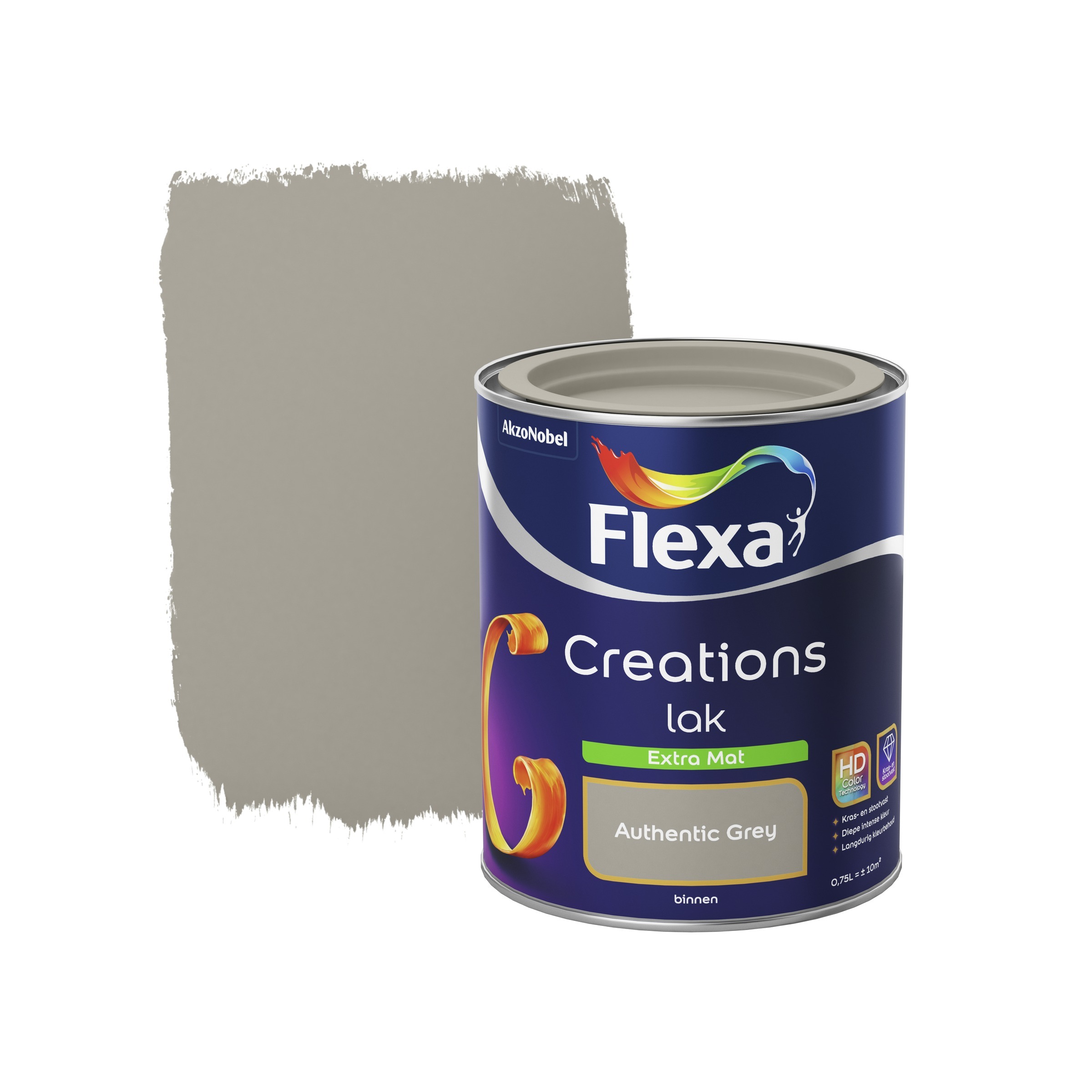 FLEXA Creations binnenlak authentic grey extra mat 750 ml