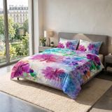 Italian Bed Linen KI-OSA KIO-646 Beddengoedset met digitale print, 100% zacht katoen, gemaakt in Italië, tweepersoonsbed