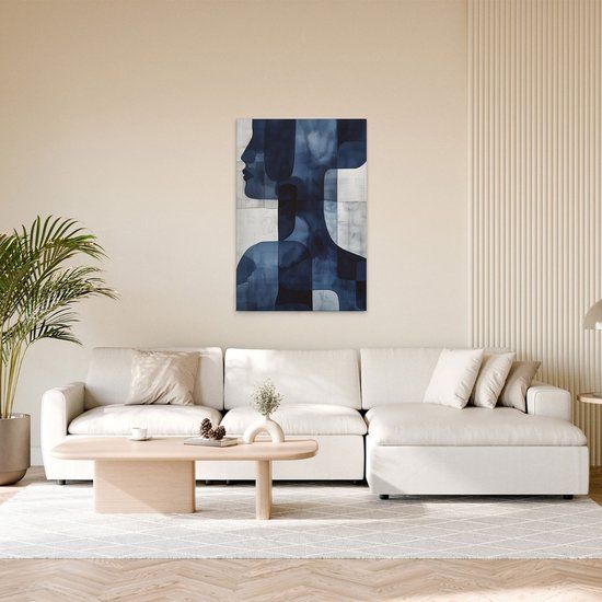 A.S. Création Canvas Abstract Woman | DD133186 | Blauw | 40 x 60 cm
