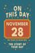 Happy Birthday! November 28: On This Day in Headlines – Nostalgic November 28 History Book with Authentic News and Memories – Perfect Birthday or Anniversary Gift