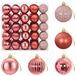 vidaXL Kerstballenset - 75 st - Roze en rosé - 6 cm - Polystyreen