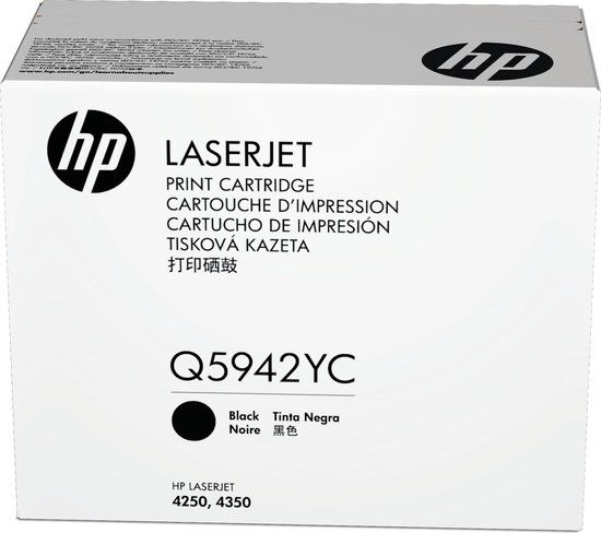 HP 42X Zwart Toner Cartridge - Q5942YC - 23000 Pagina's - Origineel