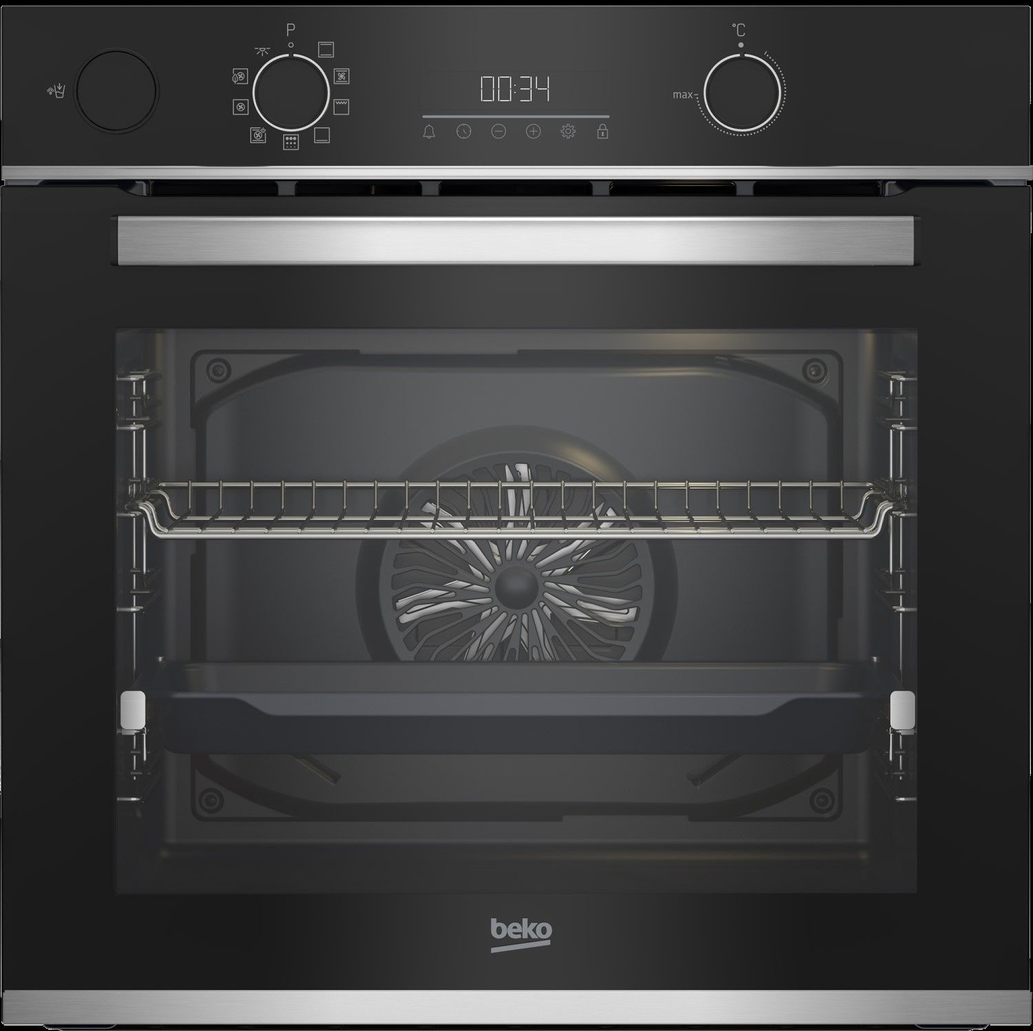 Beko BBIS13300XPE - Inbouw oven - 71L - 3400W - Zwart/RVS