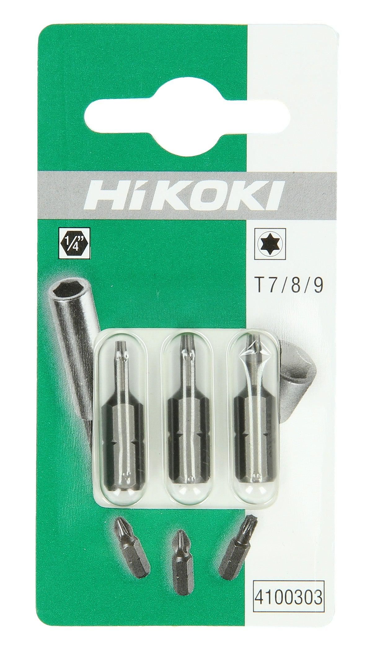 Hikoki Bits 1/4" Torx T7 / T8 / T9 - 25mm - 4100303