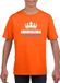Shoppartners Bellatio Decorations Oranje Koningsdag met een kroon shirt kinderen S (122-128)