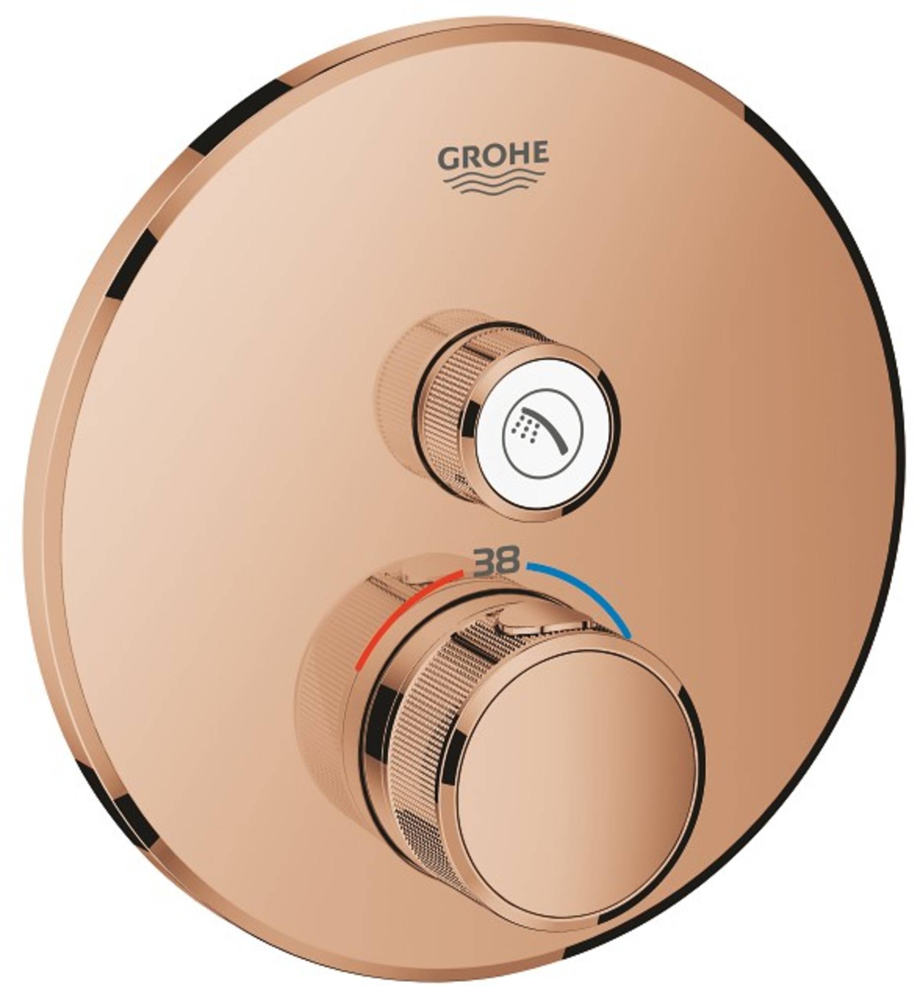 GROHE Grohtherm Smartcontrol Douche Opbouwdeel Rond 15,8x4,3 cm Warm Sunset