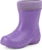 Ladeheid LA-KL-050 Kinder Regenlaarzen - Rubber - met Binnenschoen - EVA - Wasbare Binnenschoen - Violet - 23
