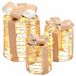 vidaXL Cadeau Box Decoratie 3 st 60 LED's Warmwit 20 x 20 x 20 cm PET