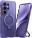 TORRAS Hoesje Geschikt voor Samsung Galaxy S26 Ultra - Ostand Q3 Air Spin - Compatibel met MagSafe / Qi2 - Back Cover met Magneet - 360° Draaibare Ring Standaard - Paars