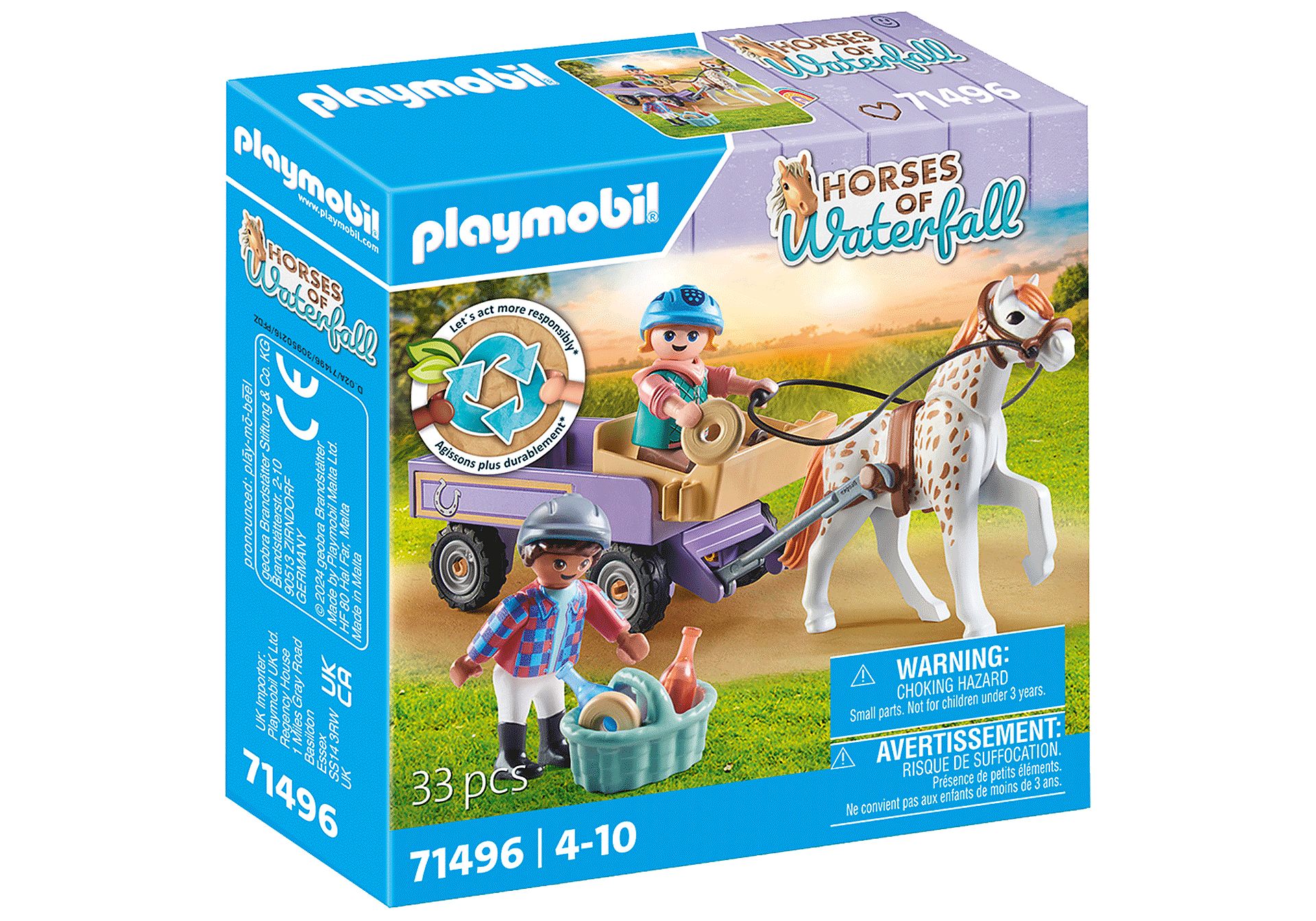 PLAYMOBIL Horses of Waterfall 71496 Farm Playset - 33 Pieces