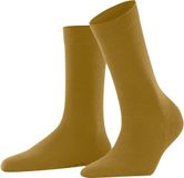 FALKE Softmerino eenkleurig wol katoen sokken dames groen - maat 35-36
