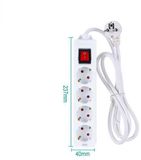 Winning Star ST-4048 Stekkerdoos - 4-voudig - Wit - Kunststof - 2m kabel