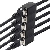 1aTTack.de 5x 5m CAT7 LAN-verlengkabel RJ45 - zwart