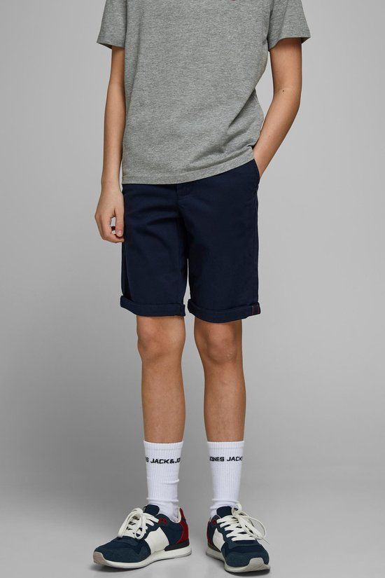 JACK&JONES JUNIOR JJIBOWIE Chino Broek Jongens - Maat 134 - Donkerblauw