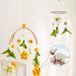 Icecat Support mobile avec boîte à musique - Support suspendu en bois pour bébé pour table à langer - Support de lit avec sonnette - Cloches et jouets pour chambre d'enfant