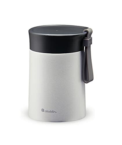 Aladdin Bistro Thermavac Stainless Steel Food Jar 0.4L Stone Grey – Houdt warm of koud voor 5,5 uur - Dubbele Wand Vacuüm Isolatie - Lekvrije Lunchbox - Vaatwasmachine bestendig - BPA-vrij