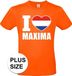 Shoppartners Oranje I love Maxima grote maten shirt heren 3XL