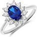 Lucardi Dames Zilveren ring met blauwe zirkonia